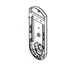 KABA 342810401 E-Plex 5000Series - Inside Housing - Privacy Models Only - Satin Brass