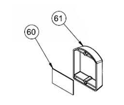 KABA 6471500001 E-Plex 5000Series - Battery Cover Kit