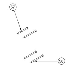 KABA 647160301 E-Plex 5000Series - Mounting Screw Kit - Bright Brass