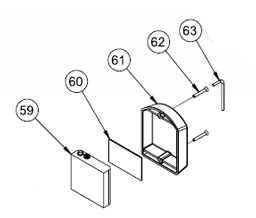 KABA 6472300001 E-Plex 5000Series - Battery Pack and Cover Kit