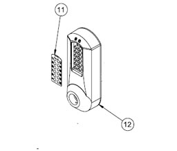 KABA 751420301 E-Plex 5000Series - Outside Housing Assembly - Reader Models - Bright Brass