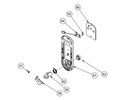 KABA 7514602601 E-Plex 5000Series - Inside Housing Assembly, Complete for Non-Deadbolt Models - Bright Chrome
