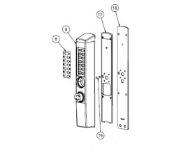 KABA 7539874401 E-Plex 3000Series - E326x Housing Assembly - Complete for Thumbturn Models - Dark Bronze