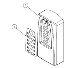 KABA 7534602601 E-Plex 5000Series - Outside Housing Assembly - NO Reader Models - Bright Chrome