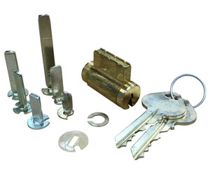 Kaba Ilco 15995RB-04-KD Key-in-Knob/Deadbolt Cylinder with Russwin D1 Keyway - Satin Brass