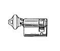 Kaba Ilco 53025-SX-3-26D-KA4 Half Key Profile Cylinder with Schlage C-K Keyway and 3 o'clock Cam Position - Keyed Alike in Fours - Satin Chrome