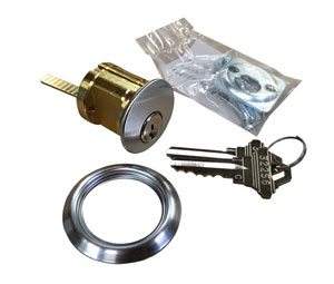 Kaba Ilco 7015SC8-26D-KD 5 Pin Rim Cylinder with Schlage C Keyway - Satin Chrome