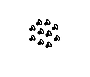 Kawneer 11 End Cap Fasteners - Black, 2 EA - 1786 Rim Exit Device Parts