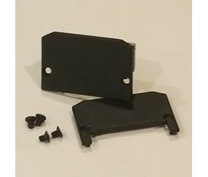 Kawneer 13 Part #13 Push Pad End Cap Set - Black Matt Finish - 1686 & 1786 Rim Exit Device Part