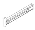 Kawneer KW133620CD-17 1686 Cylinder Dogging Concealed Exit Device for 3'0" Door - Clear Aluminum