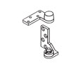 Kawneer 105164-17 Top & Bottom Pivot Set for Entara® Door - Left Hand, Clear Aluminum