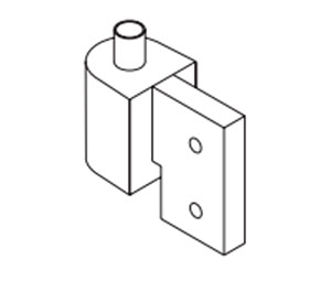 Kawneer 118401-17 Top Pivot - Door Portion for Tuffline-« Door - Clear Aluminum