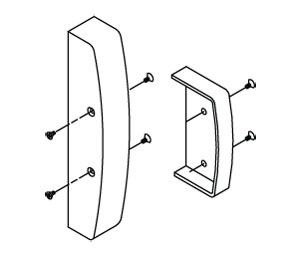 Kawneer 133635 1686 Housing Cover/Hinge End Cap Package