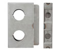 Keedex K-BXDBL234-AL-2 Double Weldable Gate Box, 2 1/8" Cylindrical, 2 3/4" Backset, 4" Center to Center, 0.125 Aluminum, 1 ea