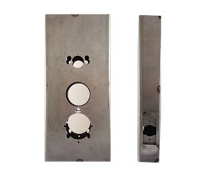 Keedex K-BXSIM-RFAL Weldable Gate Box, Cylindrical, 2 3/4" Backset, 0.125 Gauge Aluminum, Comaptible with Codelock 600, 1 ea
