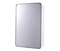 Ketcham 105RSWT- HC Left Swing Surface Mounted Round Corner Stainless Steel Frame Medicine Cabinet - 16" x 28" 