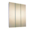 Ketcham 3030BV-SM Tri View Surface Mounted Beveled Edge Mirror Medicine Cabinet - 30" x 30"