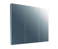Ketcham 3722 Surface Mounted Polished Stainless Steel Triview Medicine Cabinet w/Polished Edge Mirror 