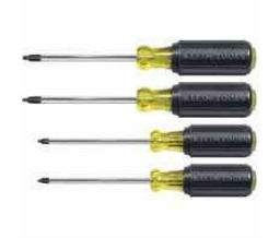 Klein Tools 409-85664 Klein Tools 4 Pc. Square Recess Cushion-Grip Screwdriver Set