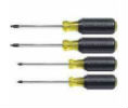 Klein Tools 409-85664 Klein Tools 4 Pc. Square Recess Cushion-Grip Screwdriver Set 