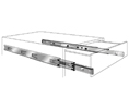 Knape & Vogt 8407P Full Extension Slide with Shelf Tabs 