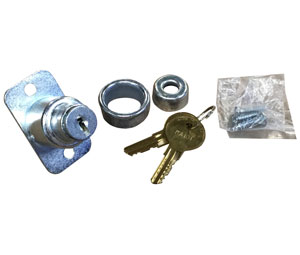 Knape & Vogt BX1062-US26D Pocket Door Lock, Nickel, Keyed Different