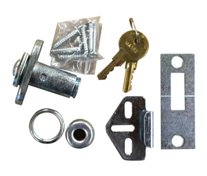 Knape & Vogt PB1064-US26D Bi-Fold Door Lock, Nickel, Keyed Different