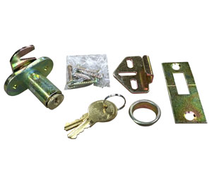 Knape & Vogt PB1064-US3 Bi-Fold Door Lock, Brass, Keyed Different