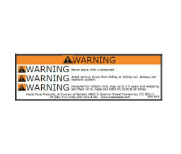 Koala Kare 975 Replacement Warning Label For No Charge
