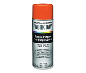 Krylon 425-A04413007 Industrial Work Day™ Enamel Paint - 16 oz Aerosol Can, Orange