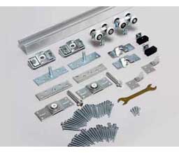 Knape & Vogt BIF-100A-4D-4 Bi-Fold 100 Lbs. Panels With Aluminum Track For 4 Doors For 48" Opening