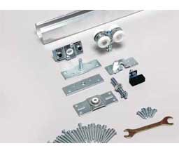 Knape & Vogt BIF-125A-2D-3 Bi-Fold 125 Lbs. Panels With Aluminum Track For 2 Doors For 36" Opening