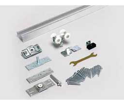 Knape & Vogt BIF-75A-2D-3 Bi-Fold 75 Lbs. Panels With Aluminum Track For 2 Doors For 36" Opening