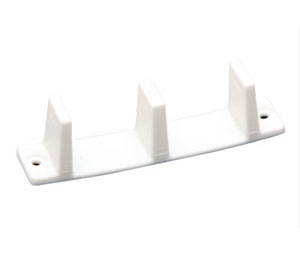 Knape & Vogt BK-0351-WT Non-Adjustable Door Guide - White - Each