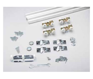 Knape & Vogt BYP-100A-2D-6 By-Pass 100 Lbs. Doors With Aluminum Box Track For 2 Doors For 72" Opening