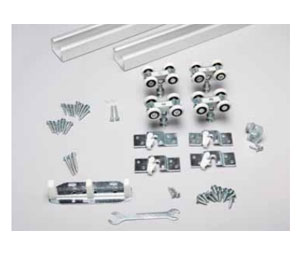 Knape & Vogt BYP-150A-2D-6 By-Pass 150 Lbs. Doors With Aluminum Box Track For 2 Doors For 72" Opening - 5 Pack