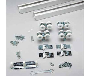 Knape & Vogt BYP-250A-2D-6 By-Pass 250 Lbs. Doors With Aluminum Box Track For 2 Doors For 72" Opening