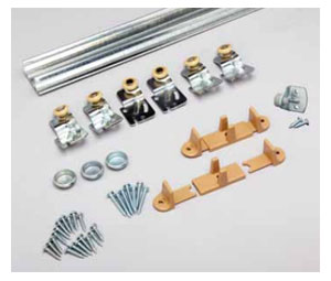 Knape & Vogt BYP-50S-3D-8 By-Pass 50 Lbs. Doors With Steel Track For 3 Doors For 96" Opening