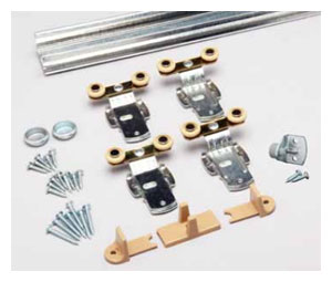 Knape & Vogt BYP-60S-2D-6 By-Pass 60 Lbs. Doors With Steel Track For 2 Doors For 72" Opening