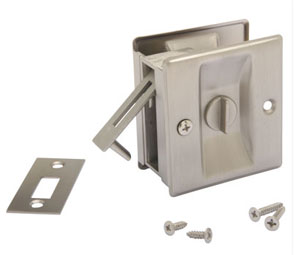 Knape & Vogt PB-1039-US15 Pocket Door Privacy Latch Satin Nickel