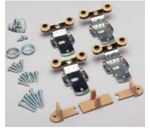 Knape & Vogt PB-BYP-60S-2 Part Bag For By-Pass 60 Lbs. Panels Steel Track For 2 Doors