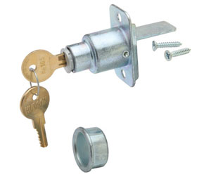 Knape & Vogt PB1068-US26D By-Pass Door Lock, Nickel, Keyed Different