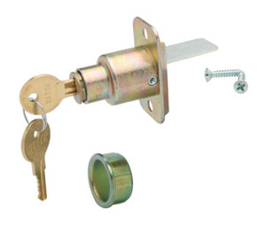 Knape & Vogt PB1068-US3 By-Pass Door Lock, Brass, Keyed Different