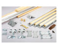 Knape & Vogt PKF-150A-3 Pocket Frame Kit For 150 Lbs. With Aluminum Key-Holed Track 6'8" High For 36" Opening
