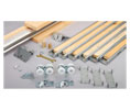 Knape & Vogt PKF-250A-4 Pocket Frame Kit For 250 Lbs. With Aluminum Key-Holed Track 68" High For 48" Opening