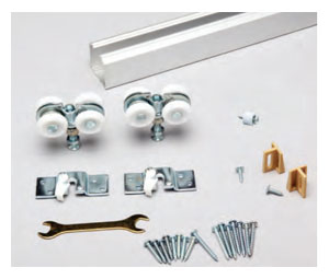 Knape & Vogt PKT-250A-8 Pocket 250 Lbs. Door With Aluminum Track For 48" Opening - 5 Pack