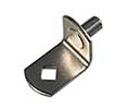 Knape&Vogt KVCS345NP 5mm Bore Nickel “L” Shaped Brass Shelf Supports - 1 Each