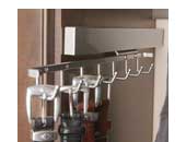 Knape&Vogt KVDBR12C-2200 12" Chrome Deluxe Sliding Belt Rack - 1 Each