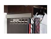 Knape&Vogt KVDTR14C-3400 14" Chrome Deluxe Sliding Tie Rack - 1 Each