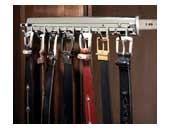 Knape&Vogt KVPBR12C-5200 12" Chrome Premier Swivel Belt Rack - 1 Each